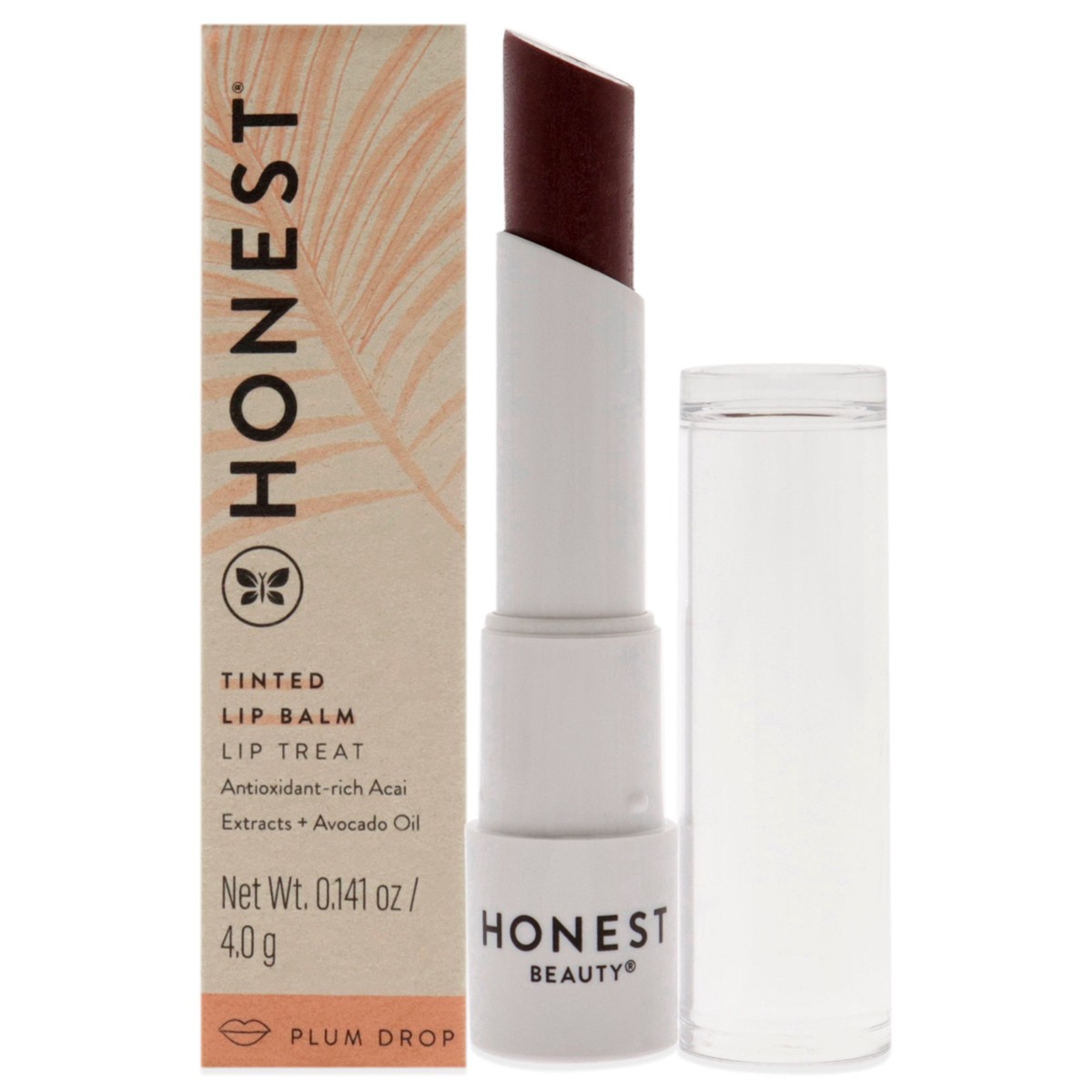 Honest Tinted Lip Balm - Plum Drop by Honest for Women - 0141 oz Lip Balm