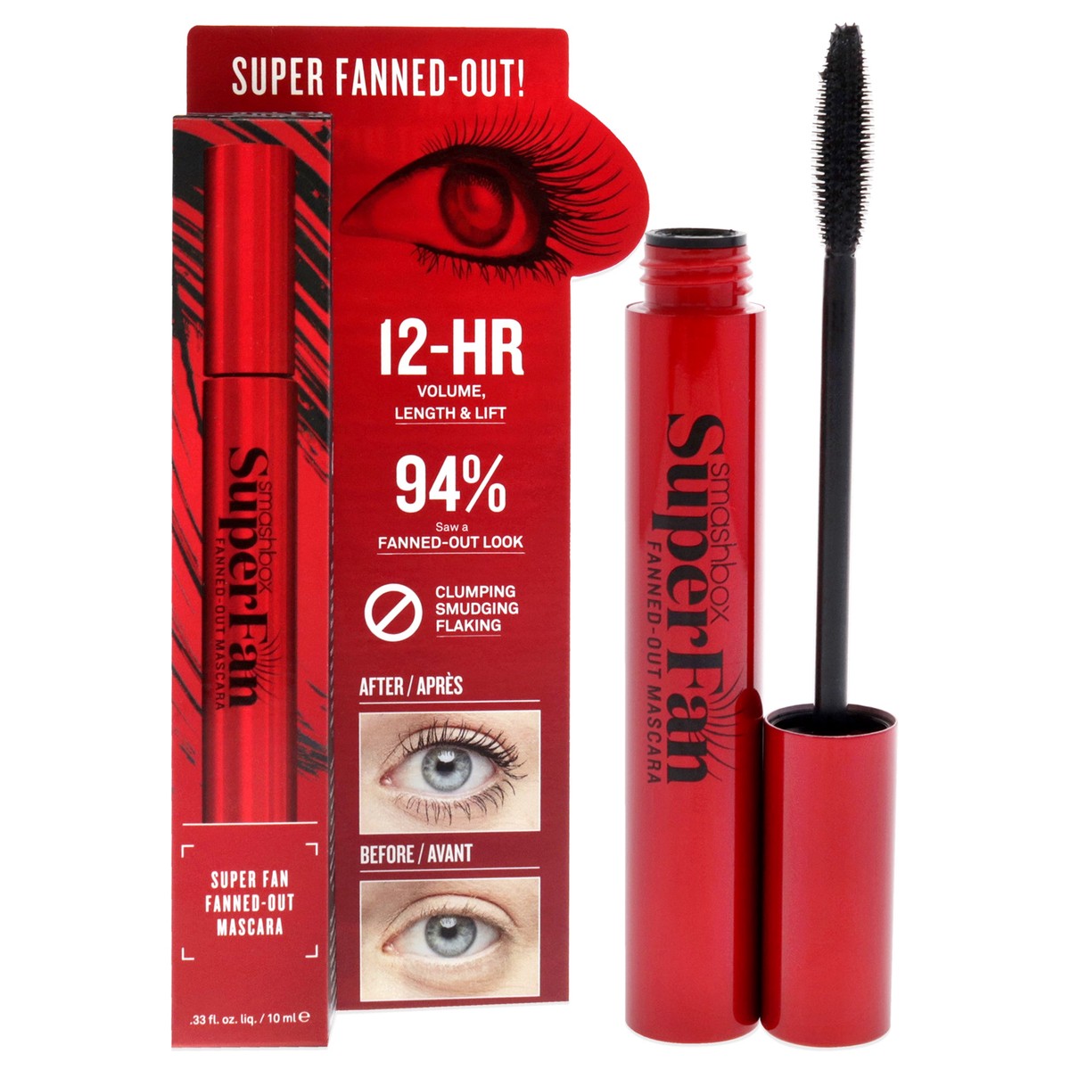 Smashbox Super Fan Mascara - Black by SmashBox for Women - 033 oz Mascara