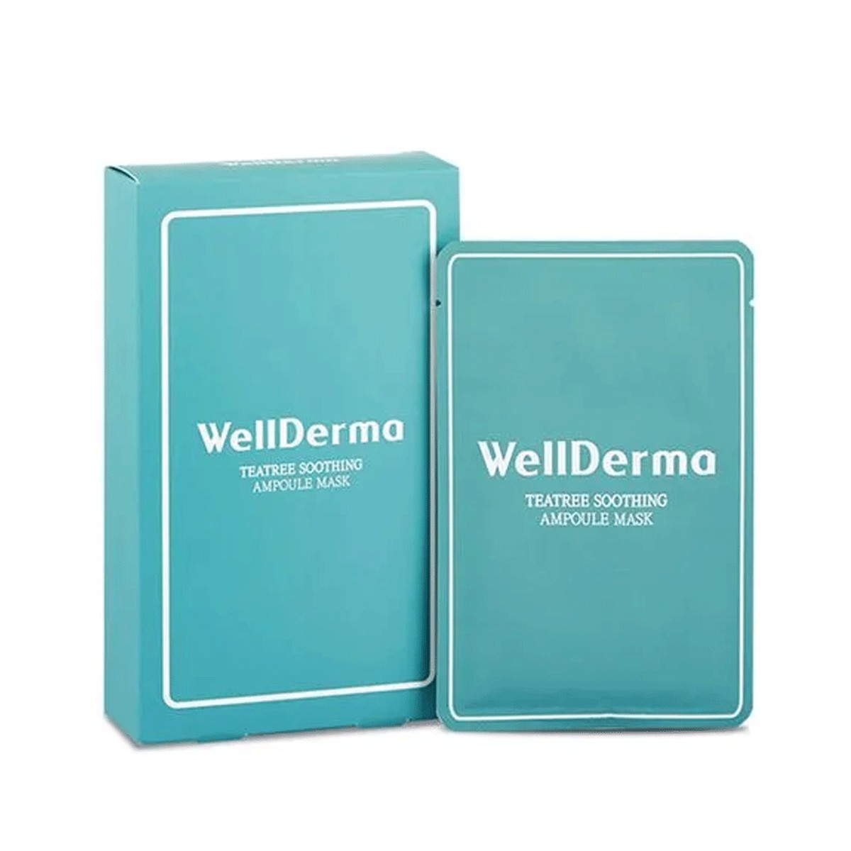 WellDerma TeaTree Soothing Ampoule Mask Paper Box 25ml 10 pcs