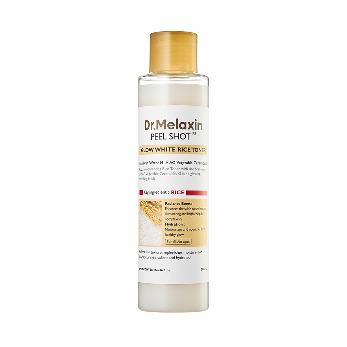 DrMelaxin Peel Shot Glow Rice Toner 200ml