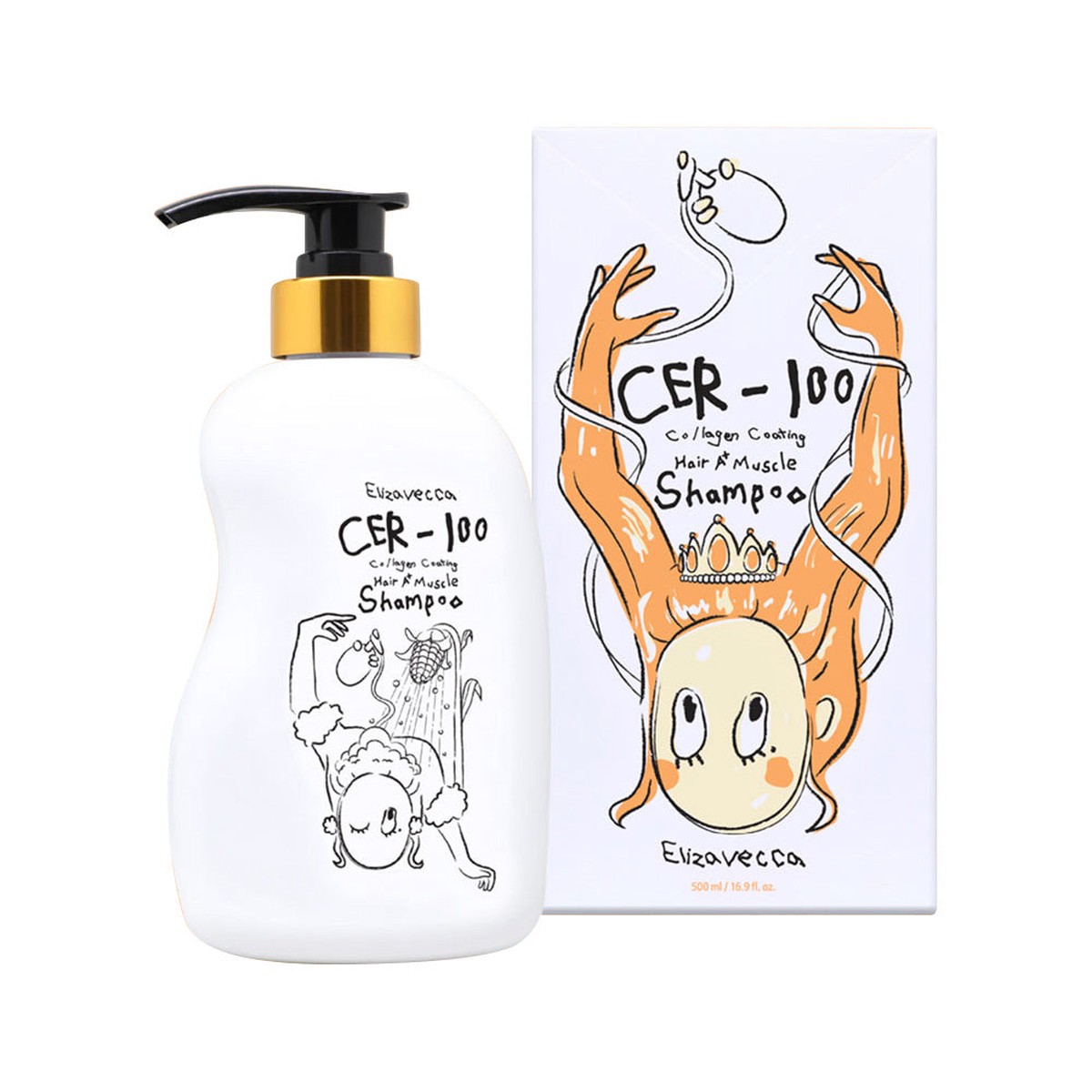 Elizavecca CER-100 Collagen Coating Hair A Muscle Shampoo 500ml