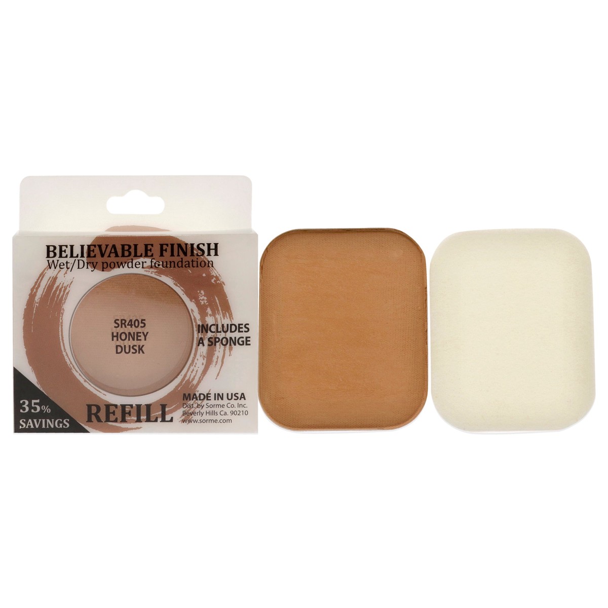 Sorme Cosmetics Believable Finish Powder Foundation - Honey Dusk by Sorme Cosmetics for Women - 023 oz Foundation (Refill)
