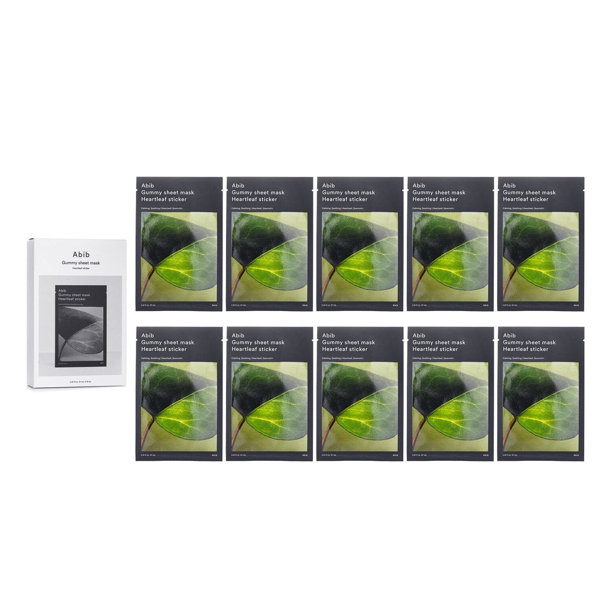 Abib Gummy Sheet Mask Heartleaf Sticker 27ml x 10pcs