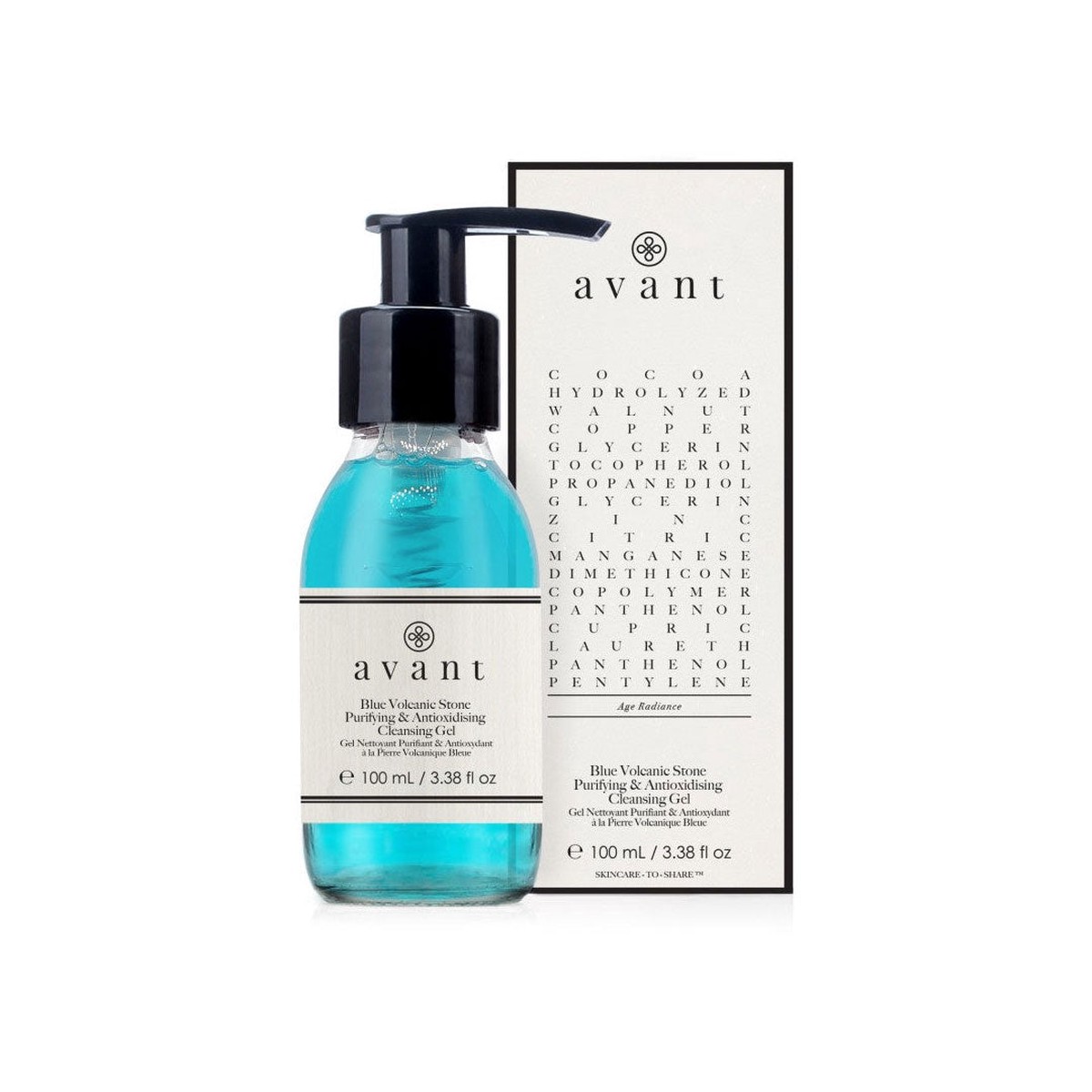 Avant Skincare Blue Volcanic Stone Purifying Antioxidising Cleansing Gel