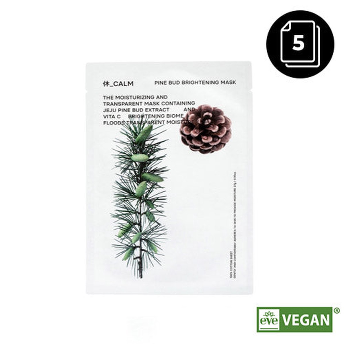 HUECALM Pine Bud Brightening Mask 27g 5ea