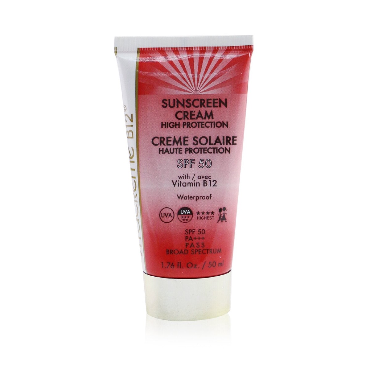 Vitacreme B12 Sunscreen Cream High Protection SPF 50 - Waterproof (Exp Date 032022) 50ml176oz
