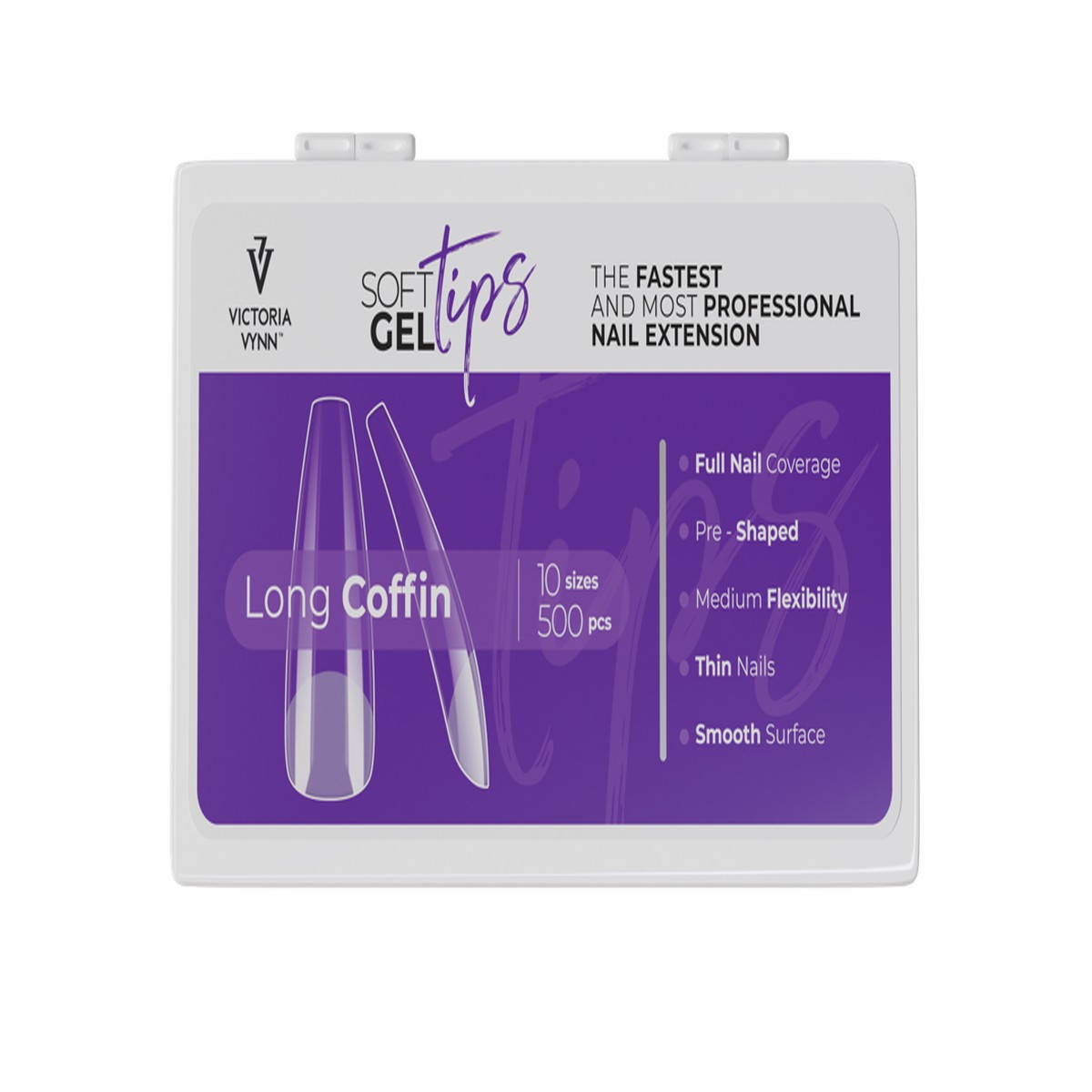 Victoria Vynn Gel tips - Long Coffin 500 pcs