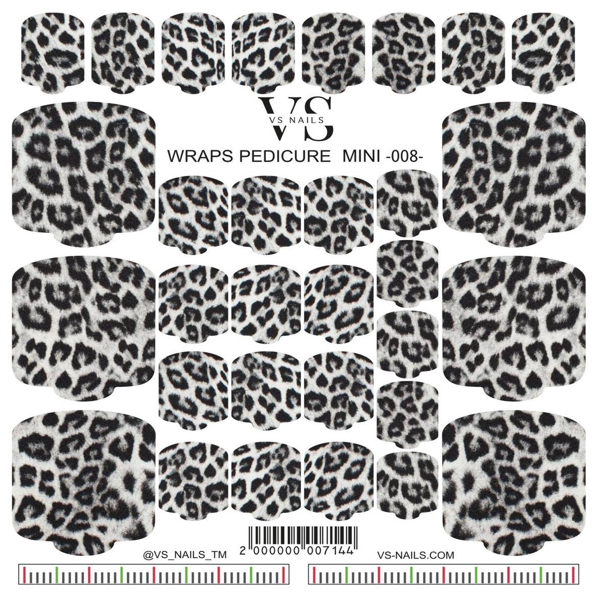 VS NAILS Pedicure Miniwraps Nr8