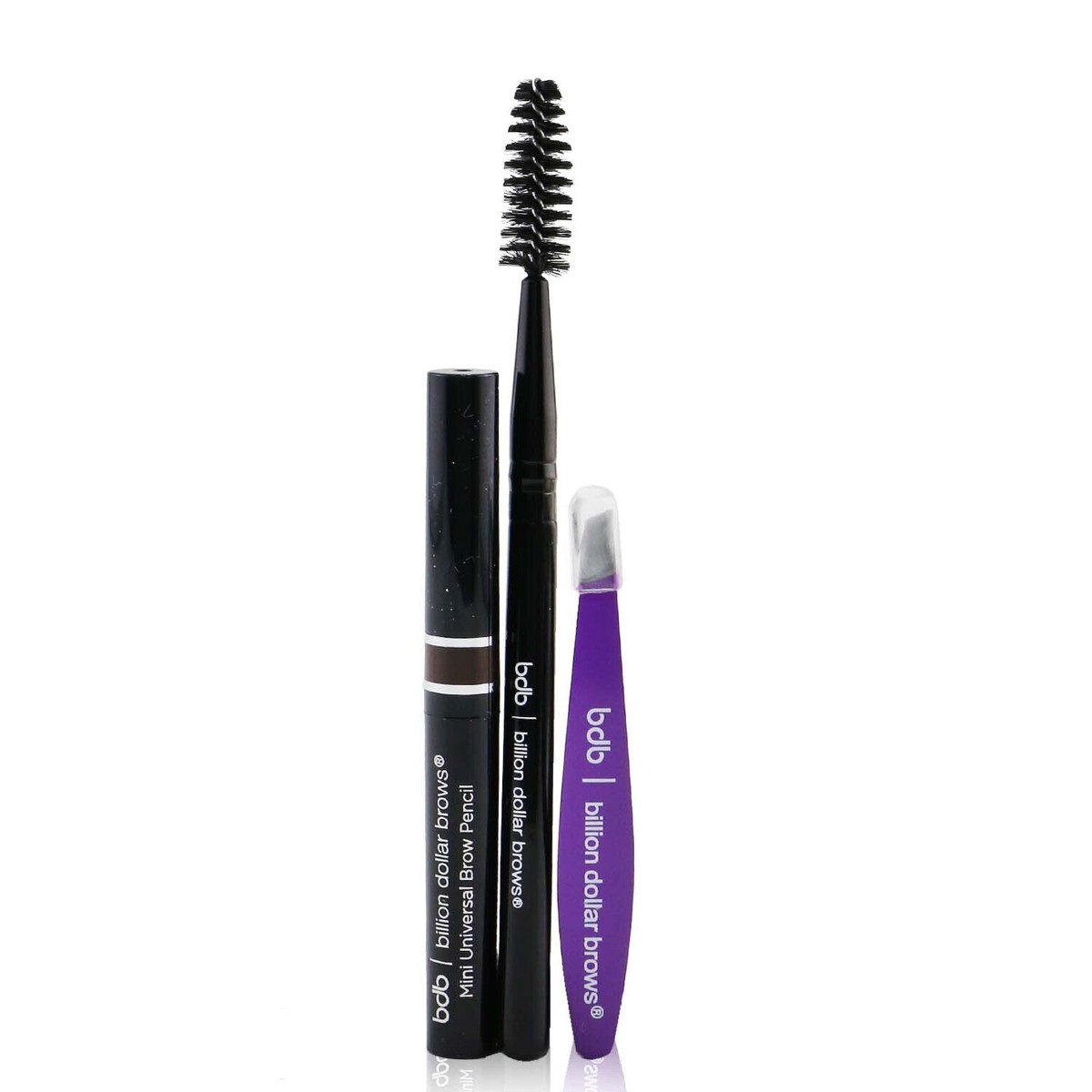 Billion Dollar Brows The Jet Setter Kit (Mini Universal Brow Pencil Mini Tweezer Mini Spoolie Brush) 3pcs
