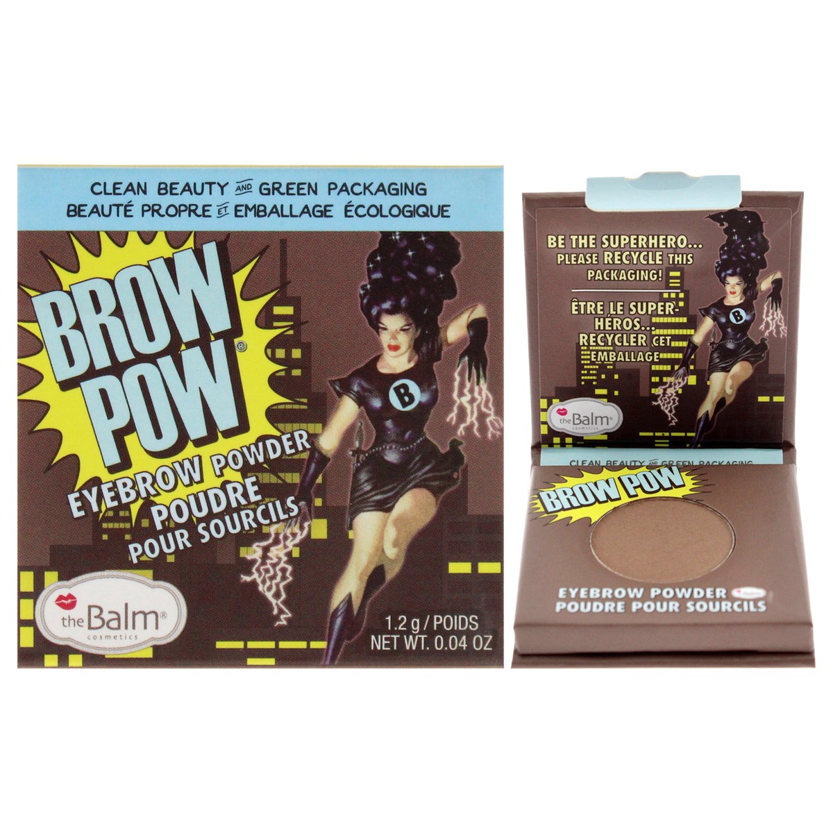 TheBalm Brow Pow Eyebrow Powder - Blonde by the Balm for Women - 004 oz Eyebrow