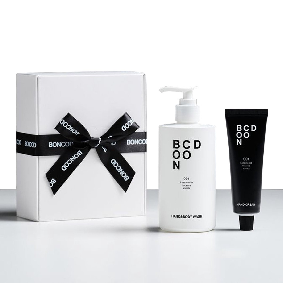 BONCOD Perfume Hand Cream Hand Body Wash 001 Sandalwood Gift Set
