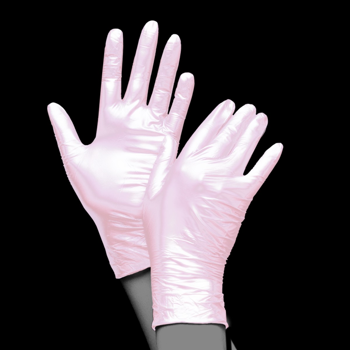 UNIGLOVES Disposable nitrile gloves with pearl effect S FANCY ROSE 100pcs (Germany)