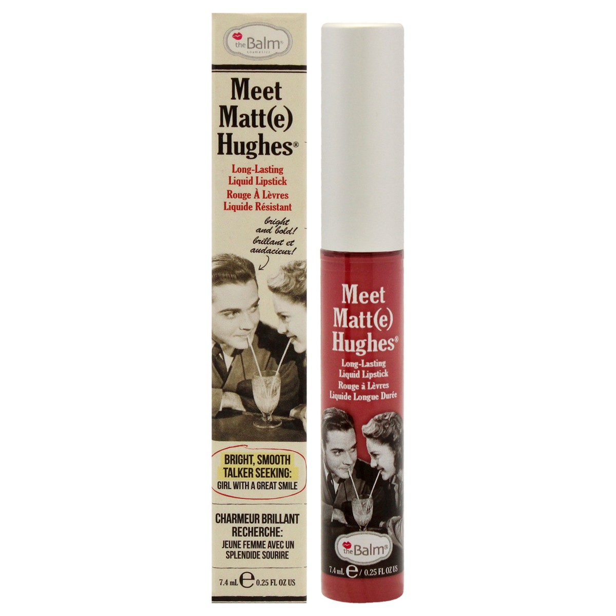 TheBalm Meet Matte Hughes Long Lasting Liquid Lipstick - Confident by the Balm for Women - 025 oz Lipstick