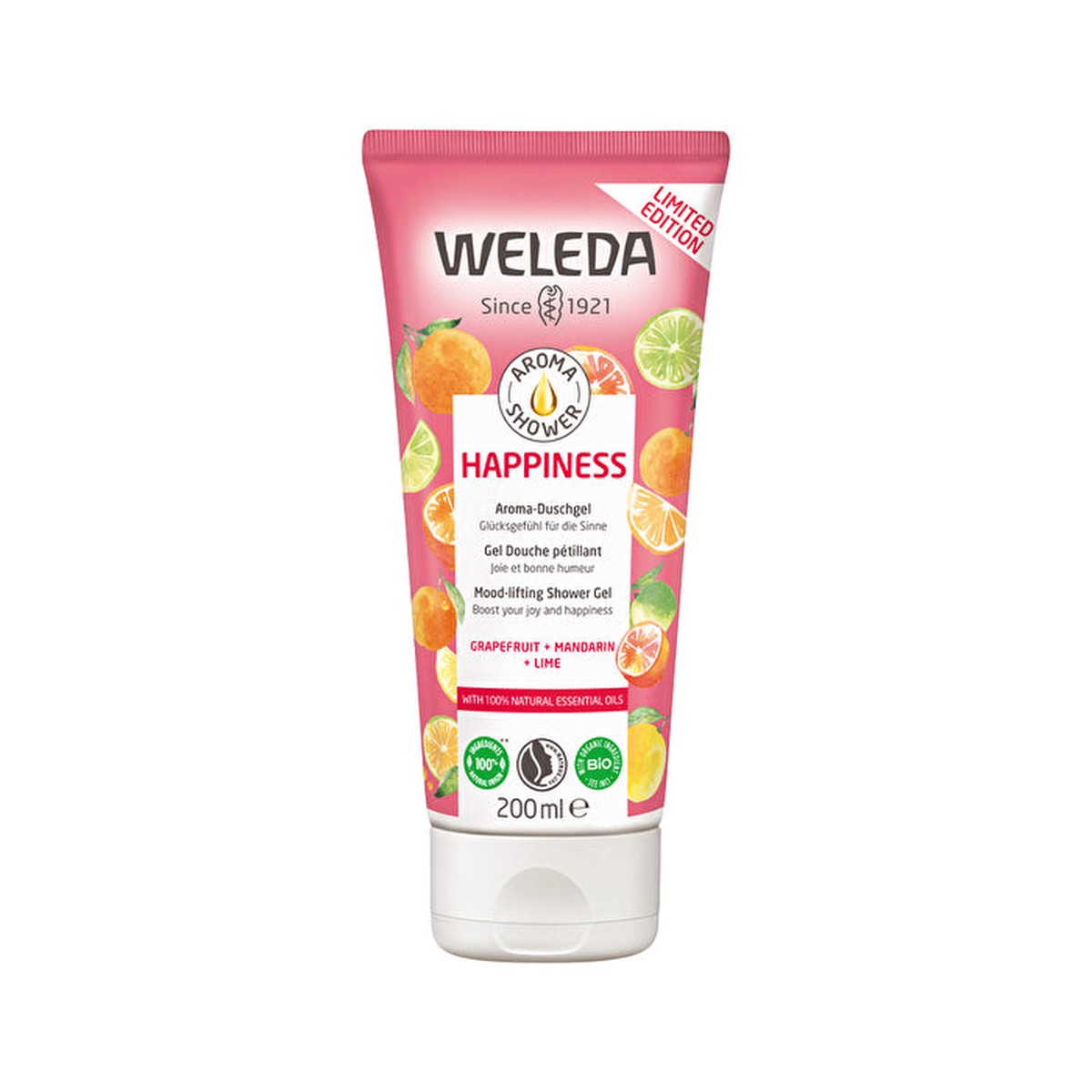 Weleda Organic Aroma Shower Gel Happiness (Grapefruit Mandarin Lime) 200ml