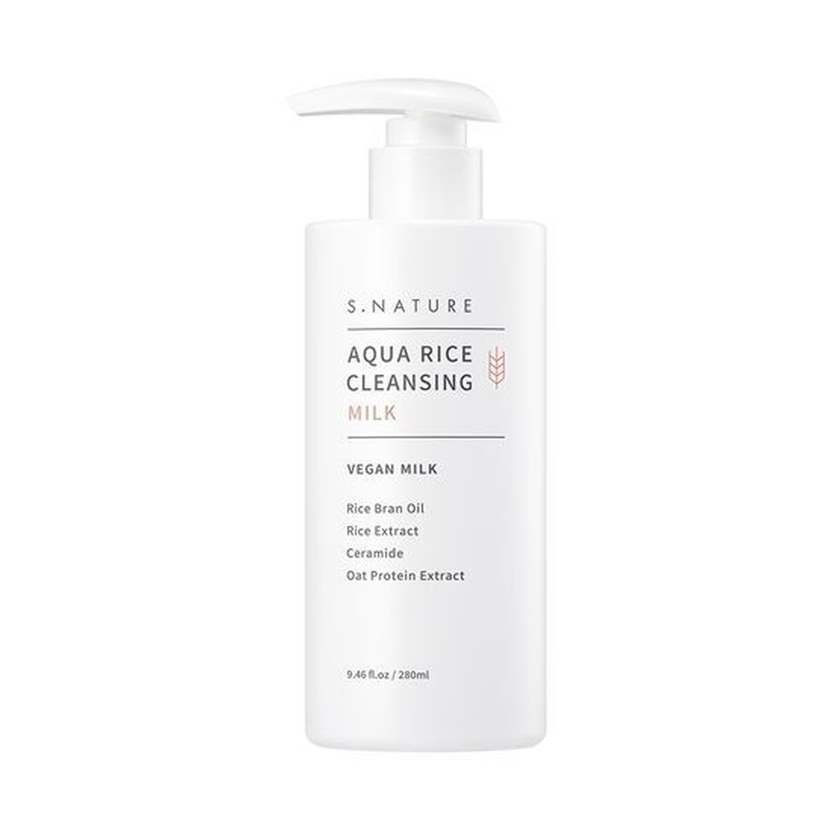SNATURE Aqua Rice Cleansing Milk 280ml