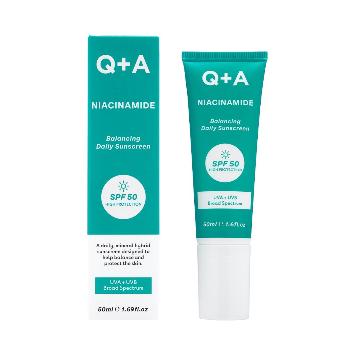 QA Niacinamide SPF50 Balancing Facial Sunscreen