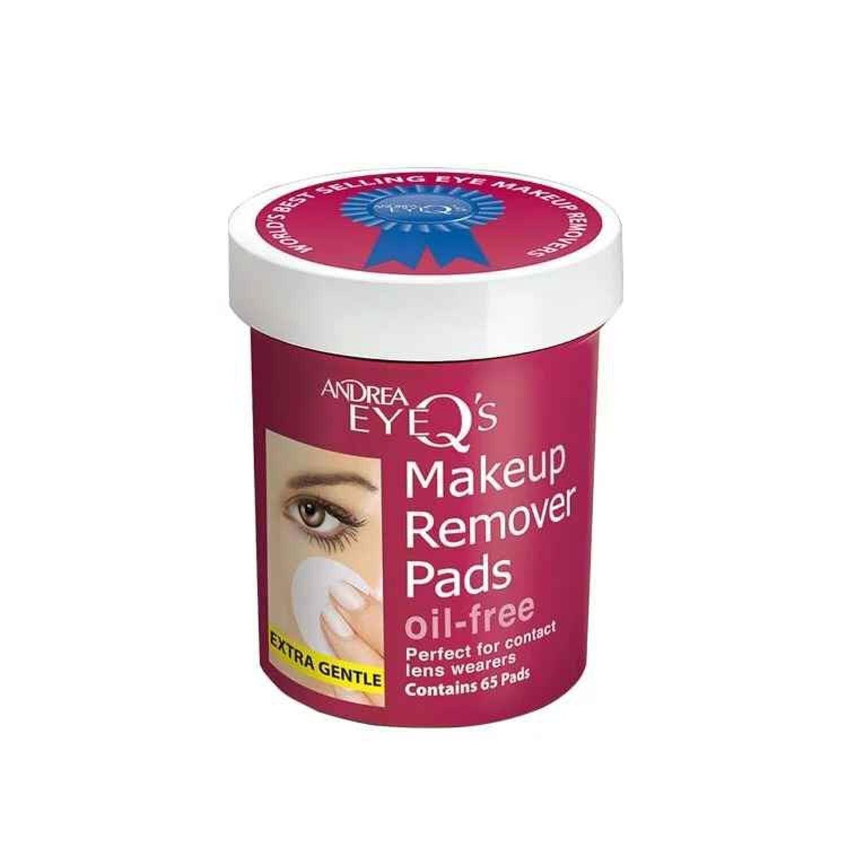 Andrea Eye Qs Makeup Remover Pads - Oil free (65 pads) Fixed size