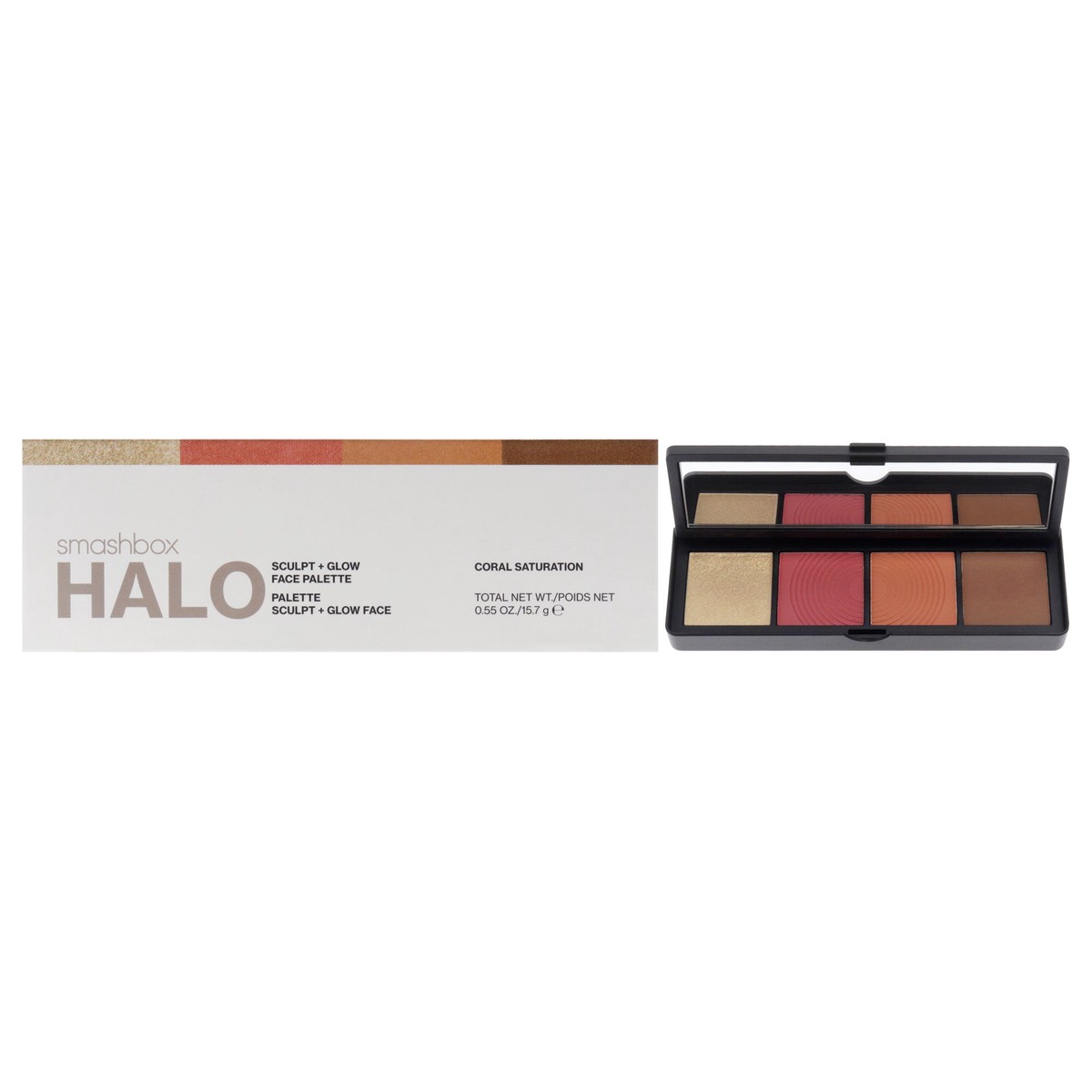 Smashbox Halo Sculpt Plus Glow Palette - Coral Saturation by SmashBox for Women - 055 oz Makeup