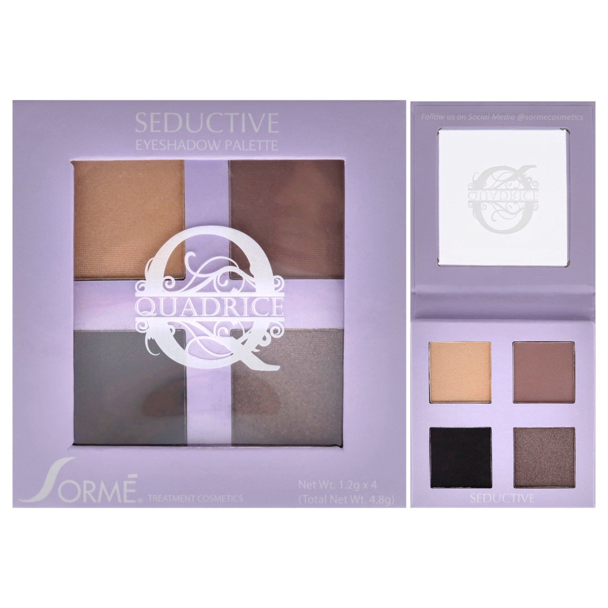 Sorme Cosmetics Quadrice Eyeshadow Palette - Seductive by Sorme Cosmetics for Women - 016 oz Eye Shadow