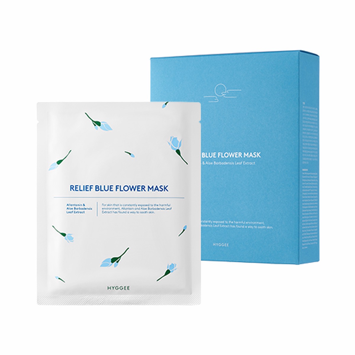 HYGGEE Relief Blue Flower Mask 35ml x 10ea