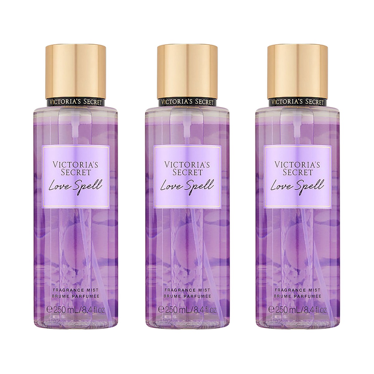 Victorias Secret Love Spell Fragrance Mist 250ml84 oz - Pack of 3