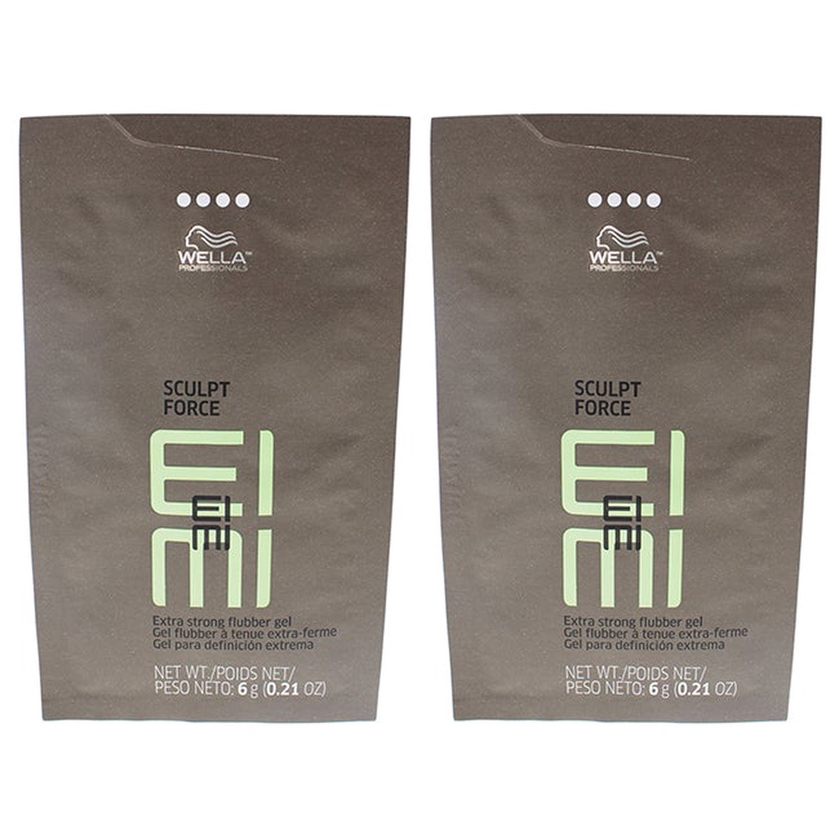 Wella EIMI Sculpt Force Extra Strong Flubber Gel by Wella for Unisex - 021 oz Gel - Pack of 2