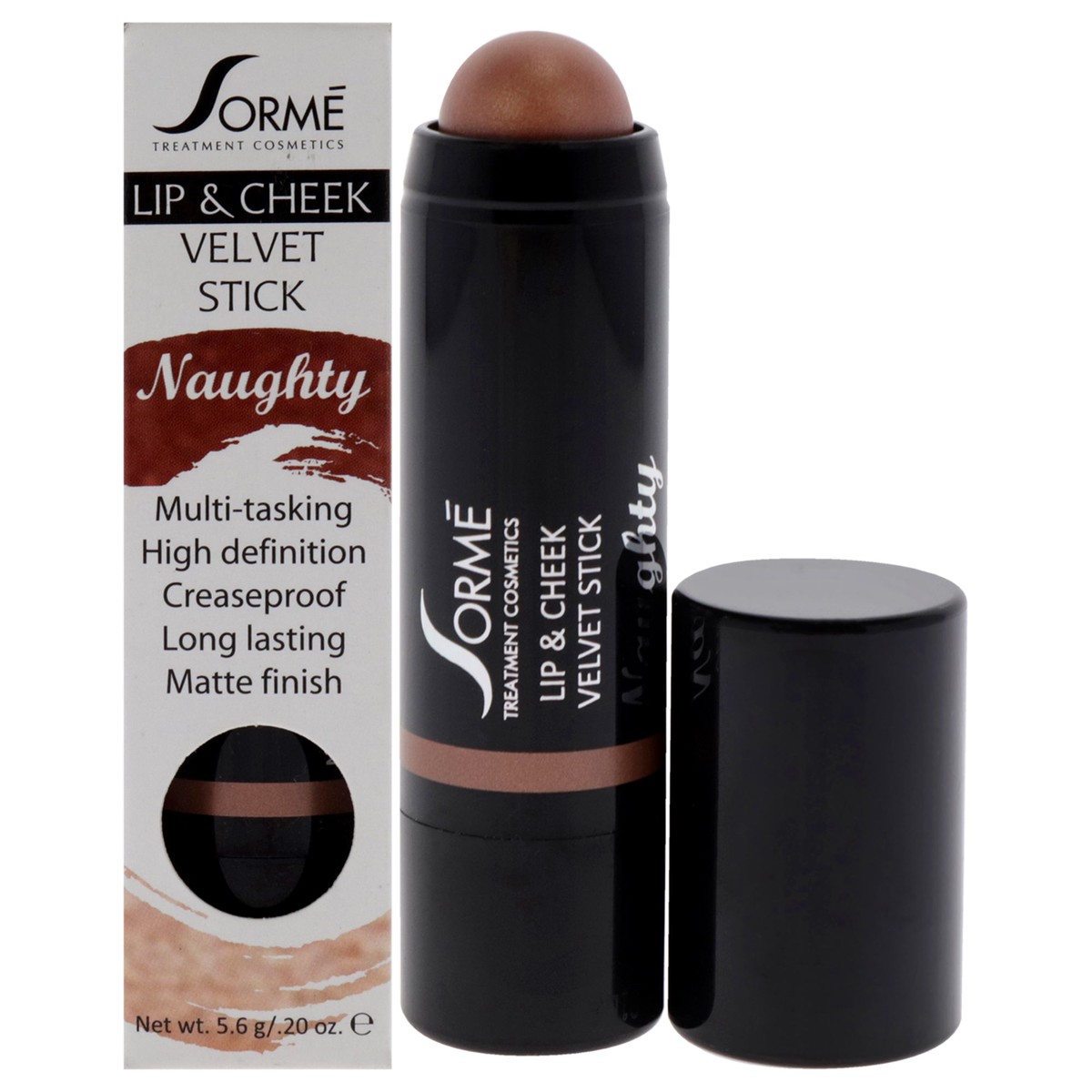 Sorme Cosmetics Lip and Cheek Velvet Sticks - Naughty by Sorme Cosmetics for Women - 020 oz Makeup Sticks