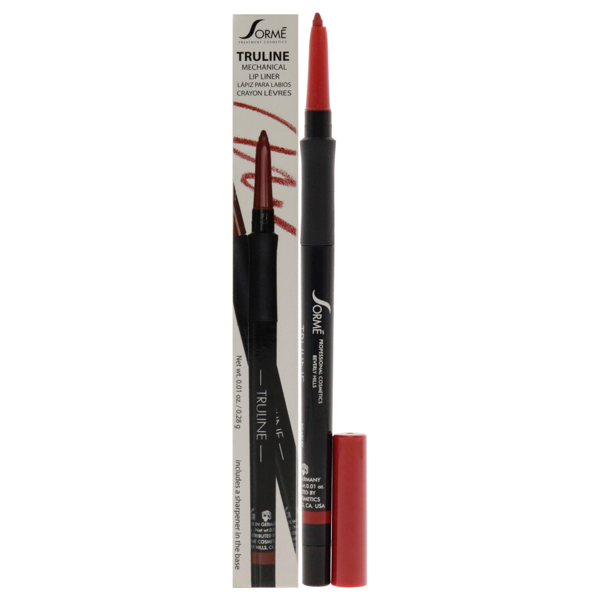 Sorme Cosmetics Truline Mechanical Lipliner - MPL04 Scarlet by Sorme Cosmetics for Women - 001 oz Lip Liner