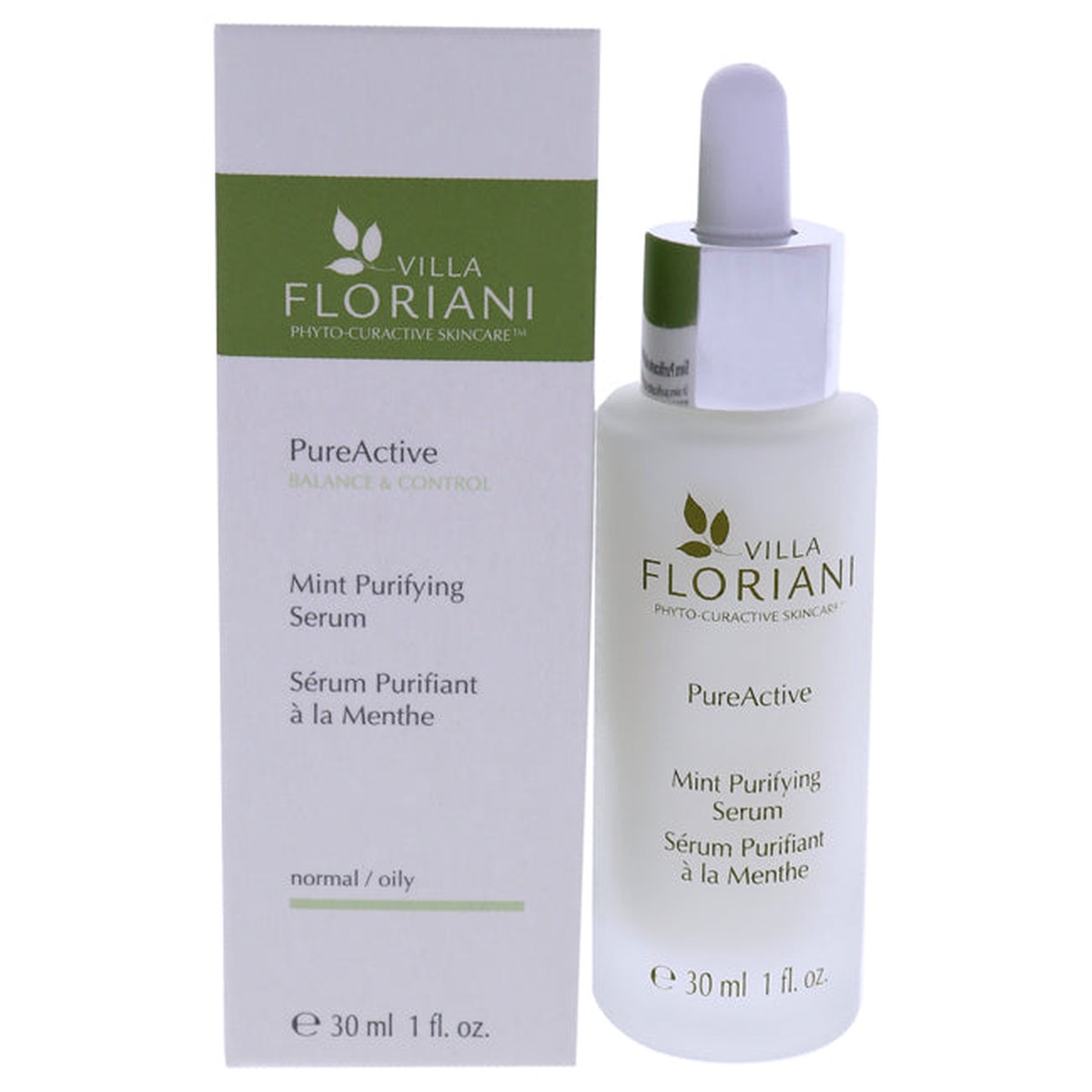 Villa Floriani PureActive Purifying Serum - Mint by Villa Floriani for Unisex - 1 oz Serum