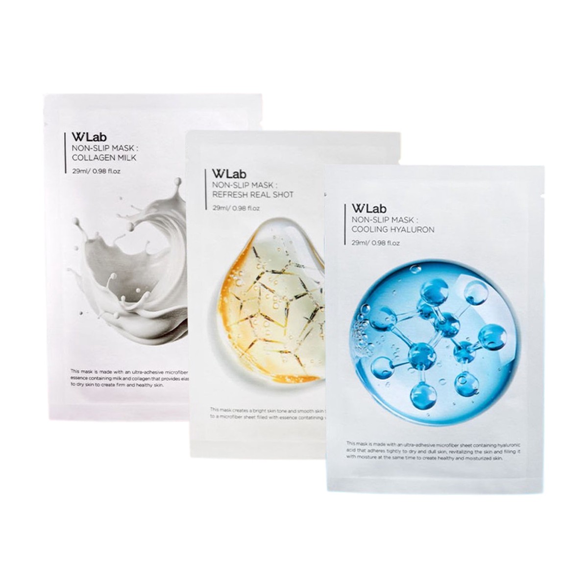 WLab Non-Slip Mask 10 Sheets 3 Types