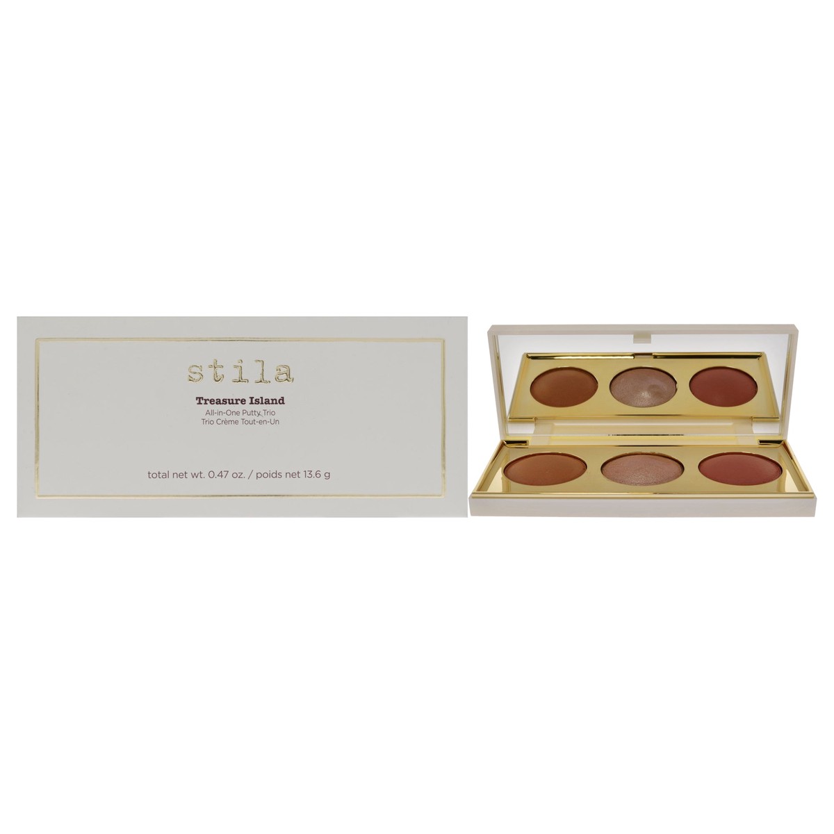 Stila Treasure Island All-in-One Putty Trio Palette by Stila for Women - 047 oz Makeup