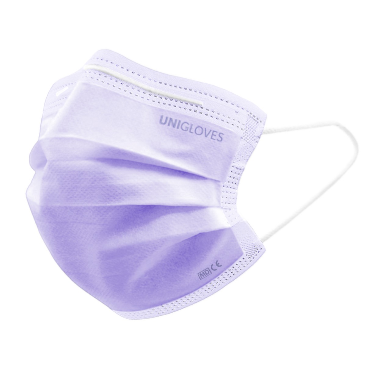 UNIGLOVES Medical face mask with elastic PROFIL PLUS VIOLET 3-layers 50 pcs
