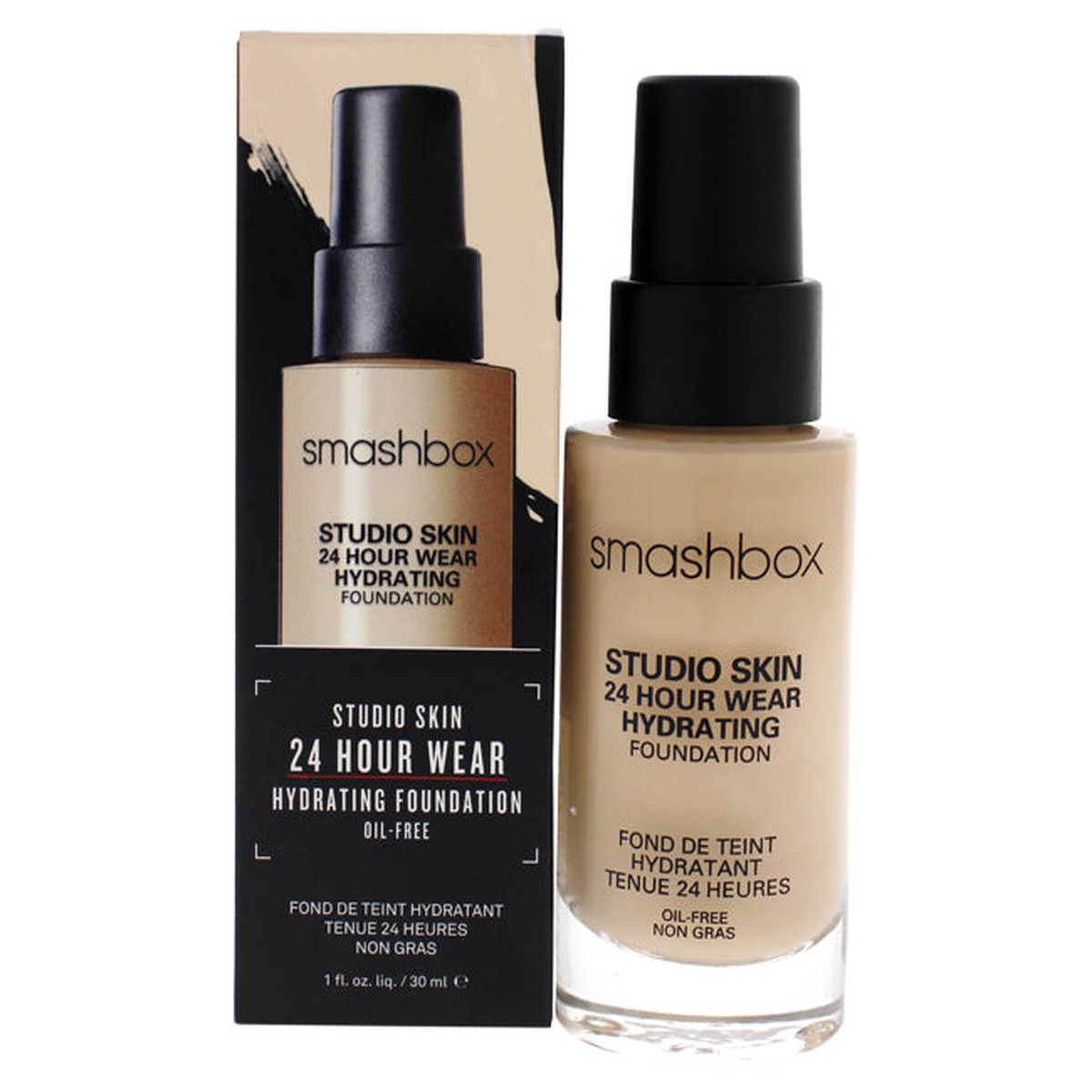 Smashbox Studio Skin 24 Hour Wear Hydrating Foundation - 105 Fair With Warm Olive Undertone by Smashbox for Women - 1 oz Foundation