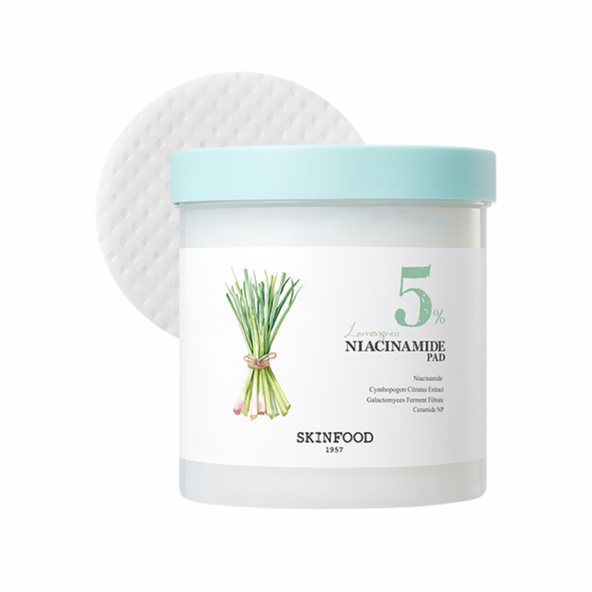 SKINFOOD Lemongrass Niacinamide 5 Pads 60 Sheets 250g