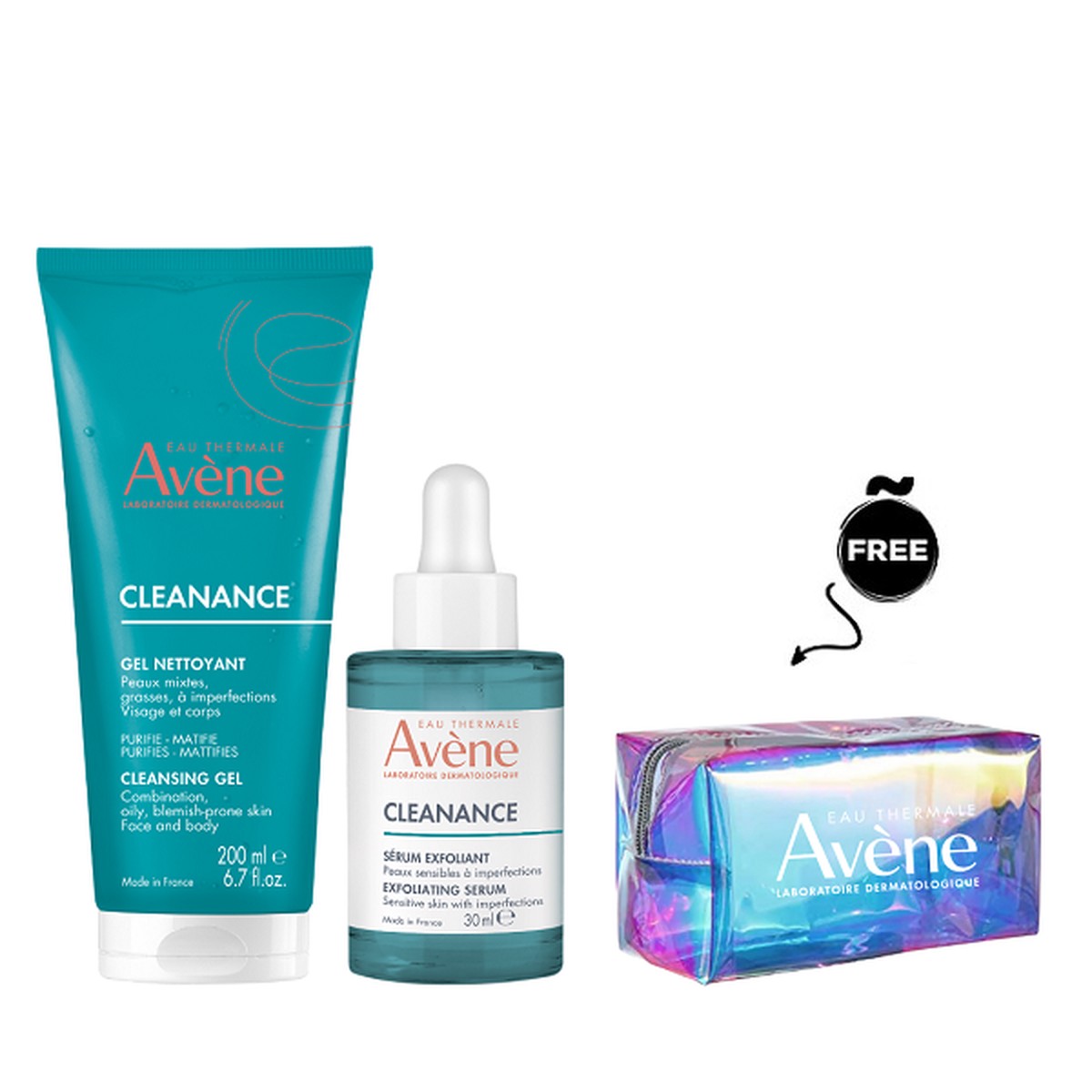 Avne - Cleanance Cleansing Gel Exfoliating Serum Bundle