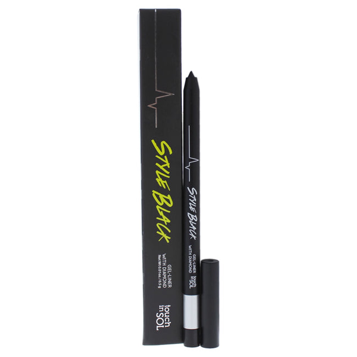 Touch In Sol Style Black Gel-Liner With Diamond - 2 Platinum by Touch In Sol for Women - 001 oz Eyeliner
