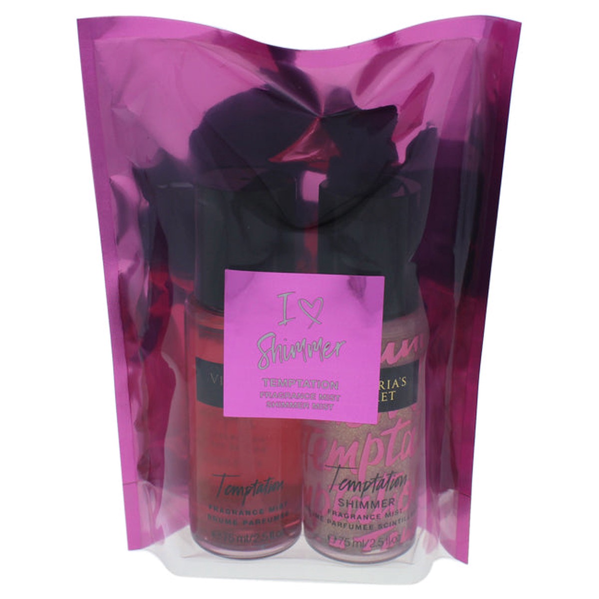 Victorias Secret Temptation Set by Victorias Secret for Women - 2 Pc 25oz Temptation Fragrance Mist 25oz Temptation Shimmer Mist