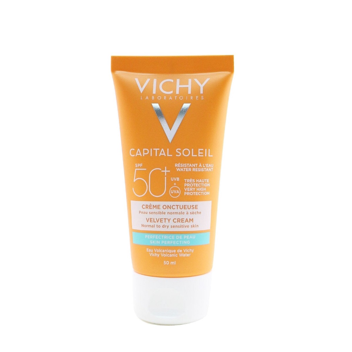 Vichy Capital Soleil Skin Perfecting Velvety Cream SPF 50 - Water Resistant (Normal to Dry Sensitive Skin) 50ml169oz