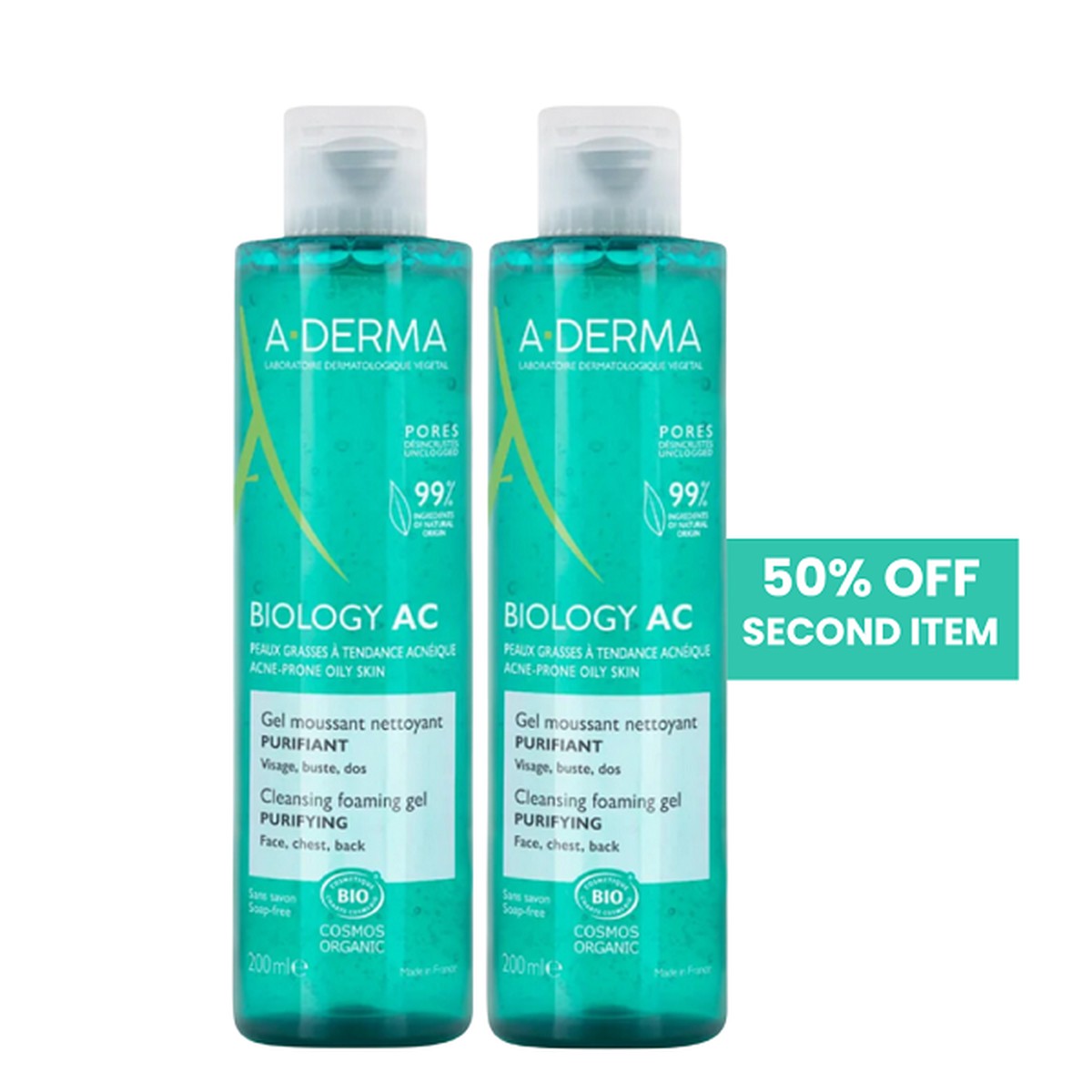 Aderma - Biology AC Foaming Gel Duo Pack ( -50 Off Second Item )