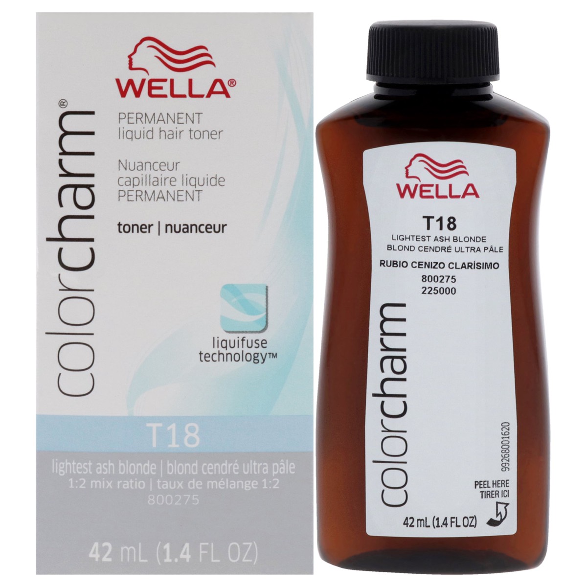 Wella Color Charm Permanent Liquid Toner - T18 Lightest Ash Blonde by Wella for Unisex - 14 oz Toner
