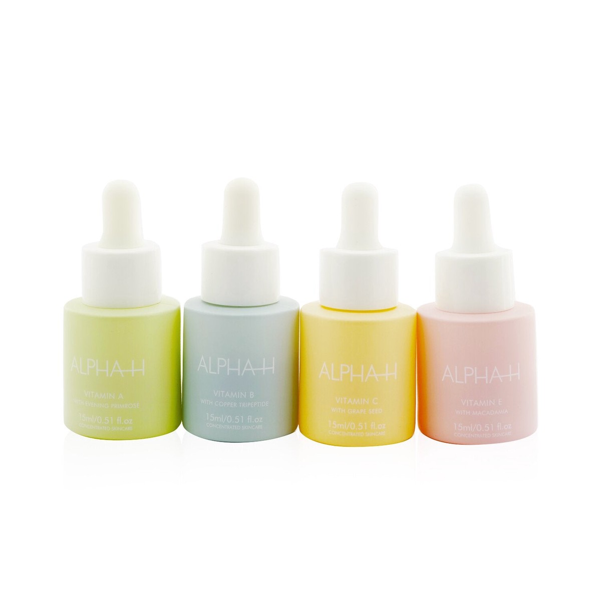 Alpha-H Vitamin Profiling Collection Vitamin A 15ml Vitamin B 15ml Vitamin C 15ml Vitamin E 15ml 4x15ml051oz