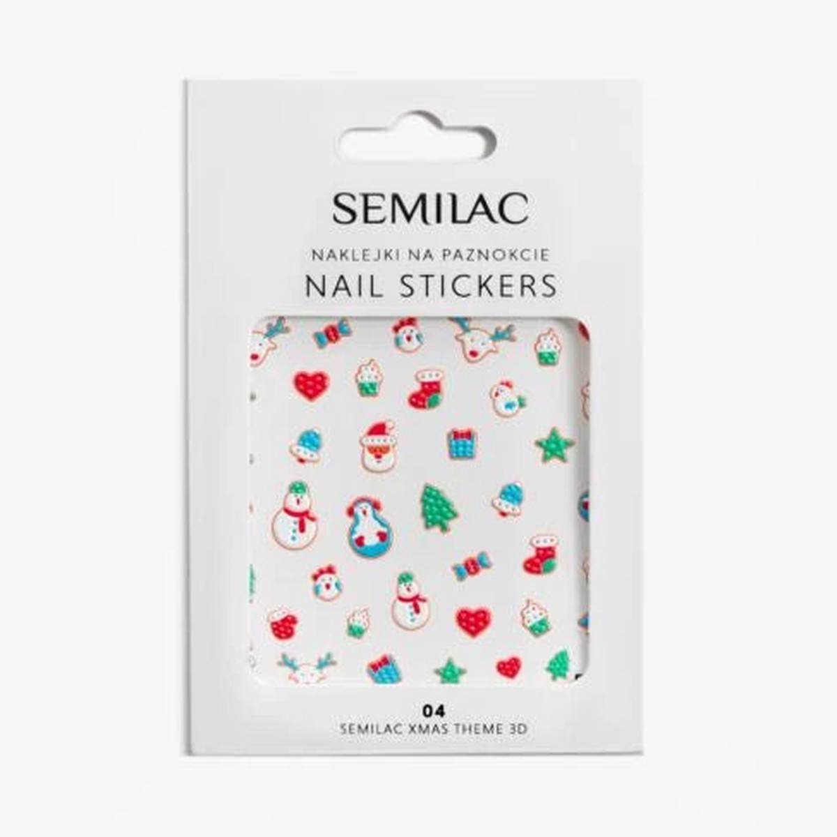 04 Semilac nail stickers Xmas theme 3D