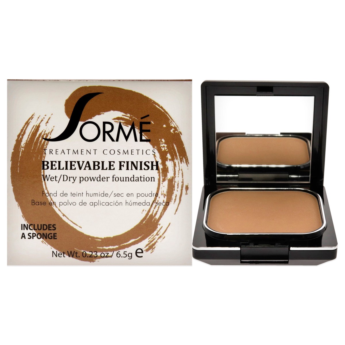Sorme Cosmetics Believable Finish Powder Foundation - Golden Honey by Sorme Cosmetics for Women - 023 oz Foundation