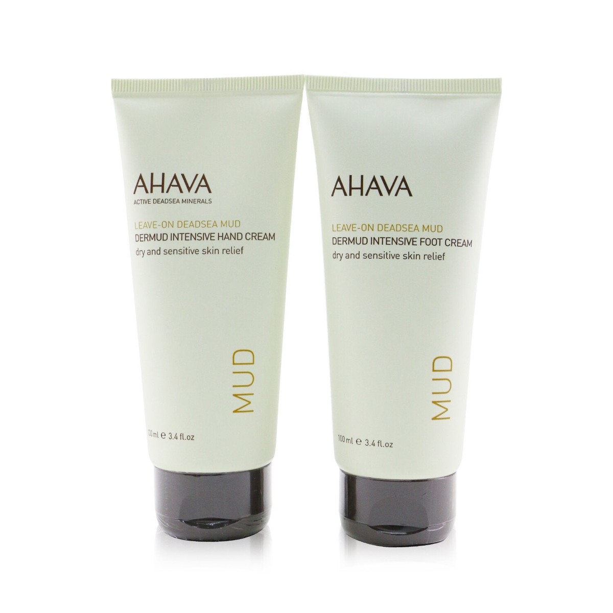 Ahava Mud Hand Foot Duo Kit Dermud Intensive Hand Cream 100ml Dermud Intensive Foot Cream 100ml 2pcs