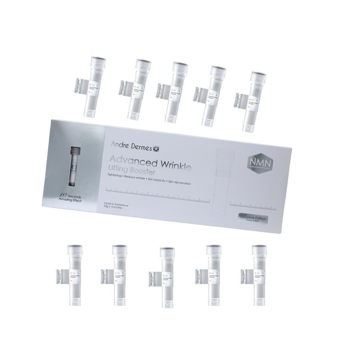 Andre Dermes Andre Dermes - Advanced Wrinkle Lifting Booster (Tightening Reduce Wrinkle Skin Elasticity Skin Rejuvenation) (e3g10 bottles per box) AD001 Fixed Size