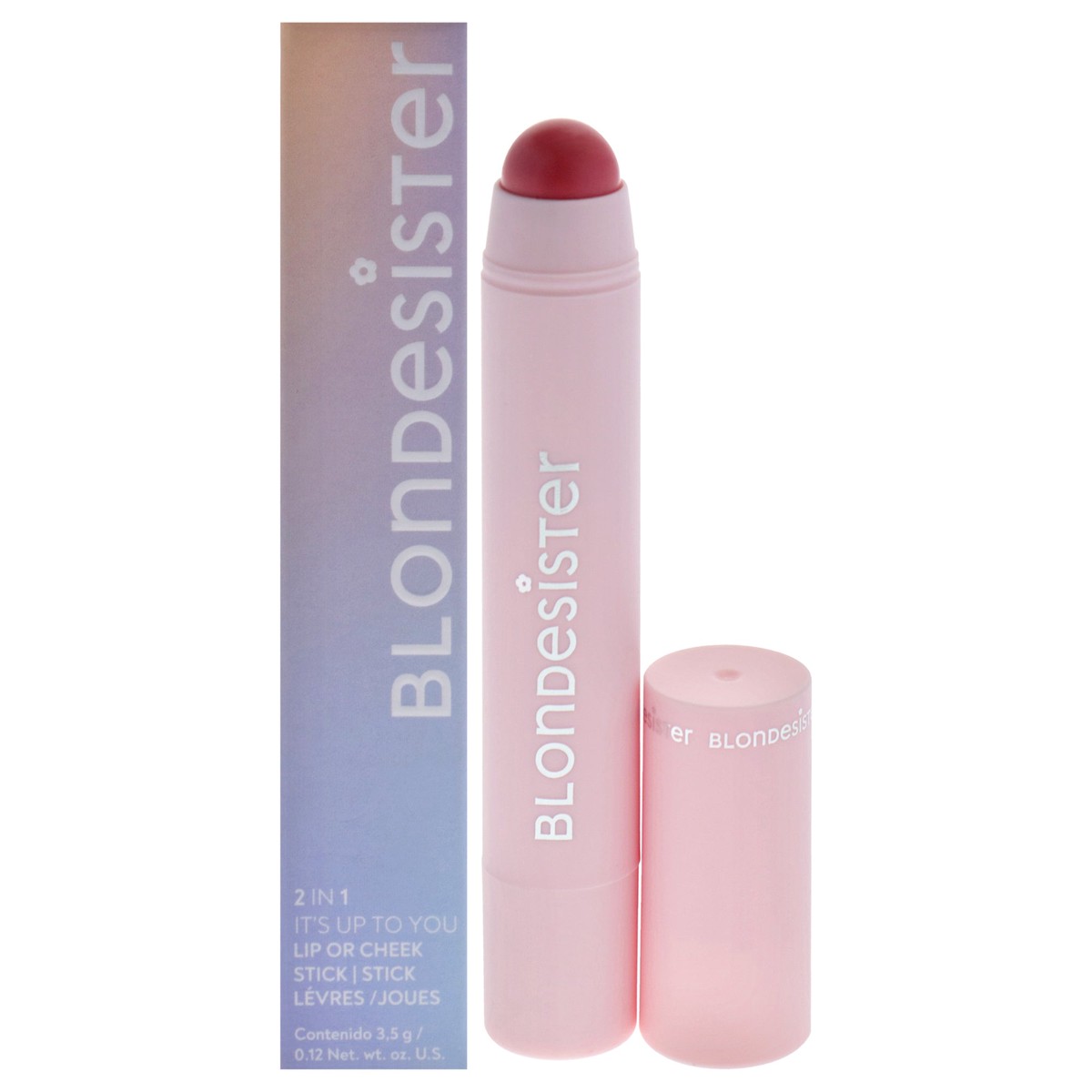 Blondesister 2 in 1 Its Up To You Lip and Cheek - 01 Soft Pink by Blondesister for Women - 012 oz Makeup