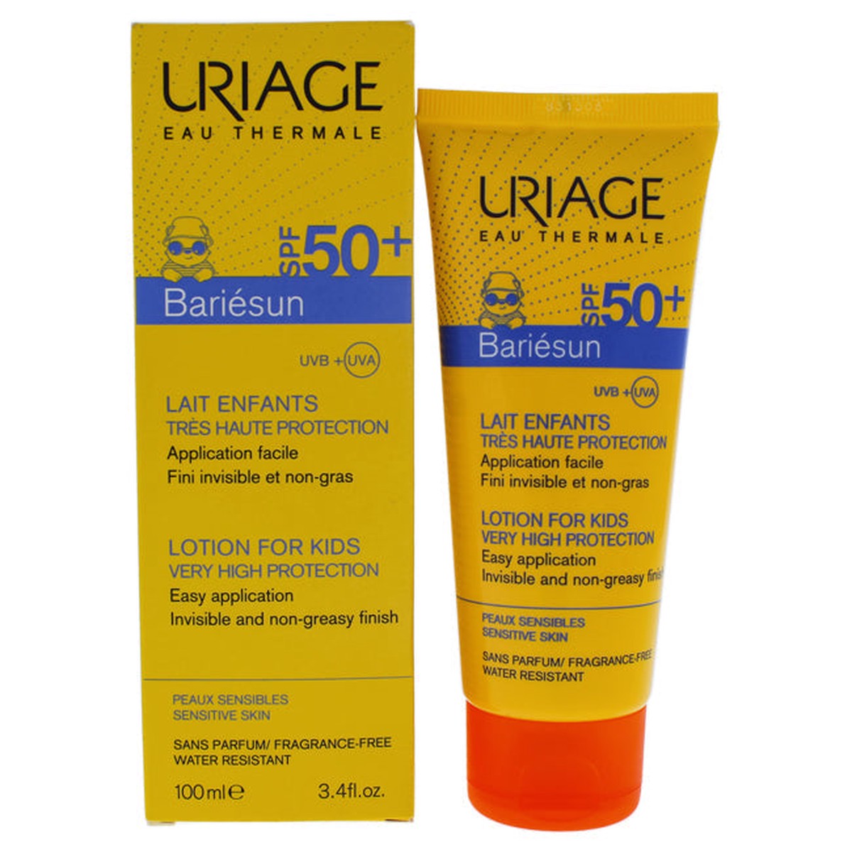 Uriage Bariesun Milk Lotion For Kids SPF 50 by Uriage for Kids - 34 oz Sunscreen